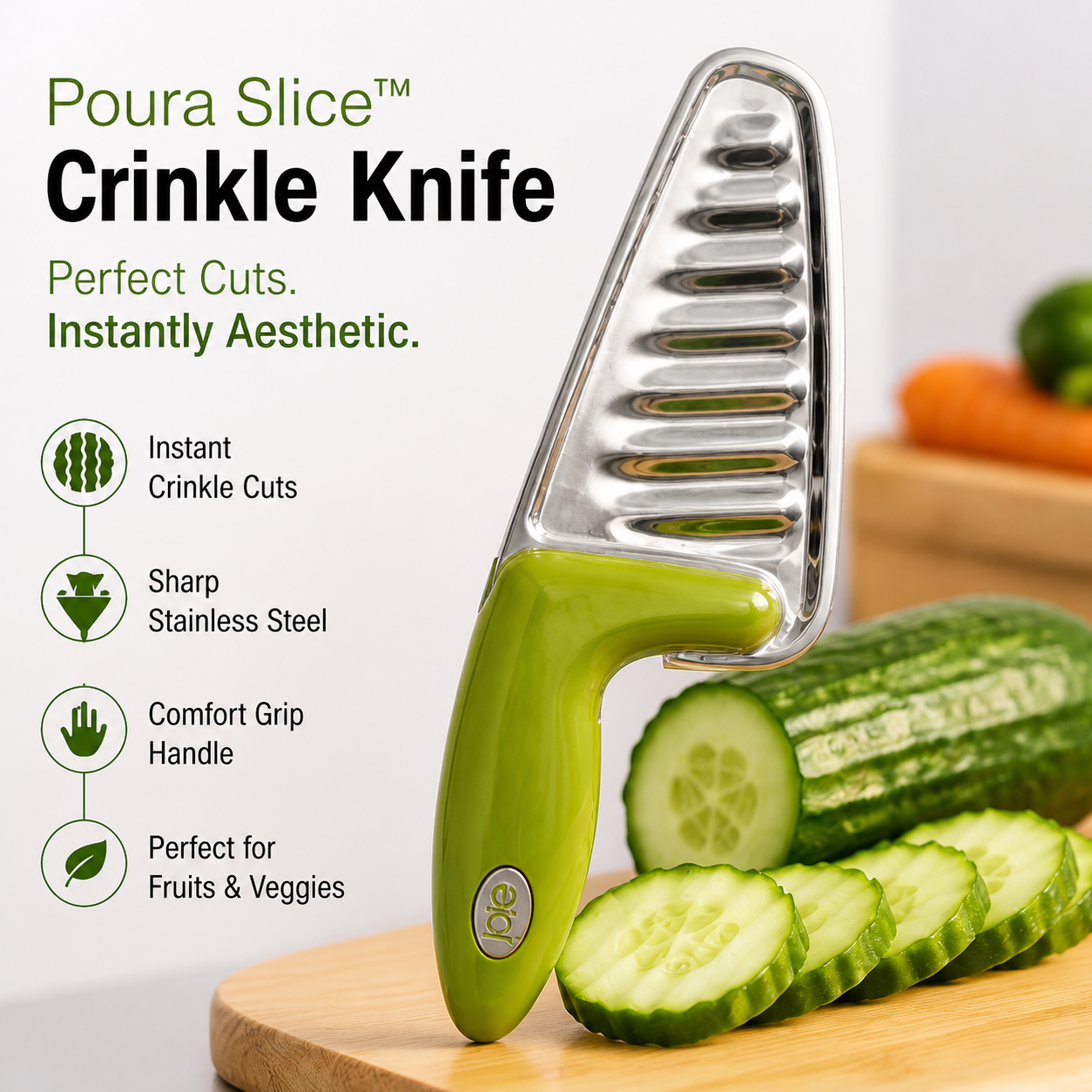 Poura Slice™ Crinkle Knife